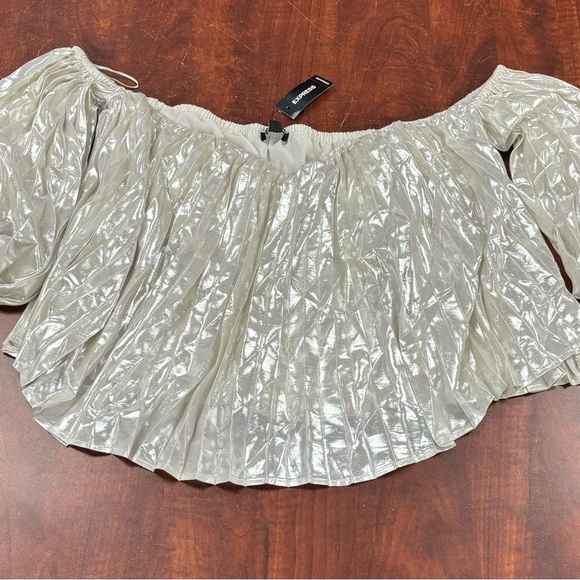 EXPRESS crop top blouse - Picture 5 of 9